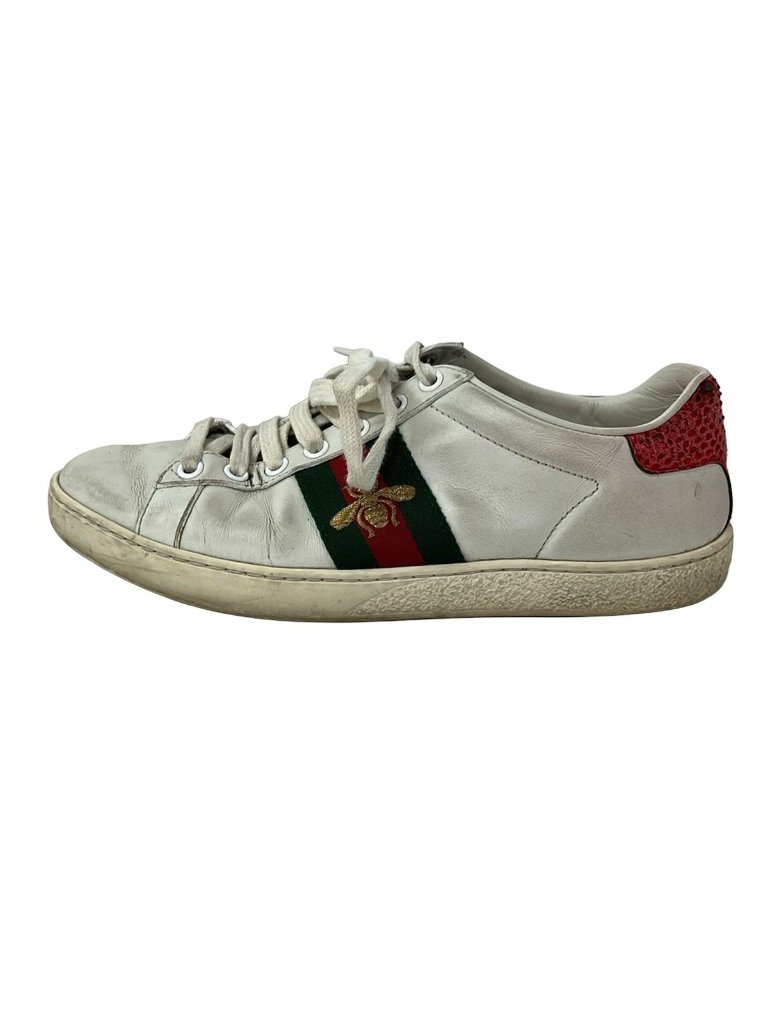 Gucci Sneakers 36 Ace White Green Red Embroidery Leather